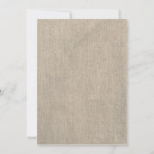 Rustic Burlap & Mason Jar Wedding Save the Date (Achterkant)