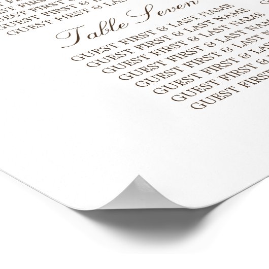 Rustic Burlap Mason Jar Wedding Seding Chart Poster (Hoek)