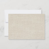 Rustic Burlap Mason Jar & Wildflower RSVP Lib Kaartje (Achterkant)