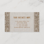  Rustic Burlap met Floral Lace Visitekaartje (Achterkant)