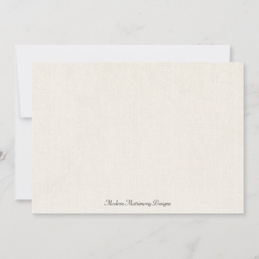 Rustic Burlap Mint Pennant Wedding Uitnodiging (Achterkant)