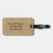 Rustic Burlap Moeder van het Bruid Bagagelabel (Achterkant horizontaal)