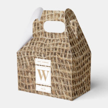 Rustic Burlap Monogram Initiaal