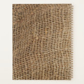 Rustic Burlap Monogram Initiaal Benoeming Book Planner (Achterkant)