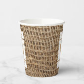 Rustic Burlap Monogram Initiaal Papieren Bekers (Links)