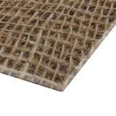 Rustic Burlap Monogram Initiaal Snijplank (Hoek)