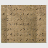 Rustic Burlap Numbers verpakkingspapier Cadeaupapier (Vlak)