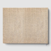 Rustic Burlap Oranje Photo Wedding Gastenboek (Achterkant)
