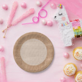 Rustic Burlap Papieren Bordje (Feest)