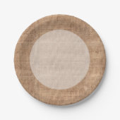 Rustic Burlap Papieren Bordje (Voorkant)