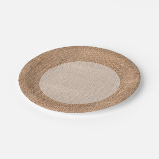 Rustic Burlap Papieren Bordje