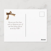 Rustic Burlap Photo Save the Date Briefkaart (Achterkant)