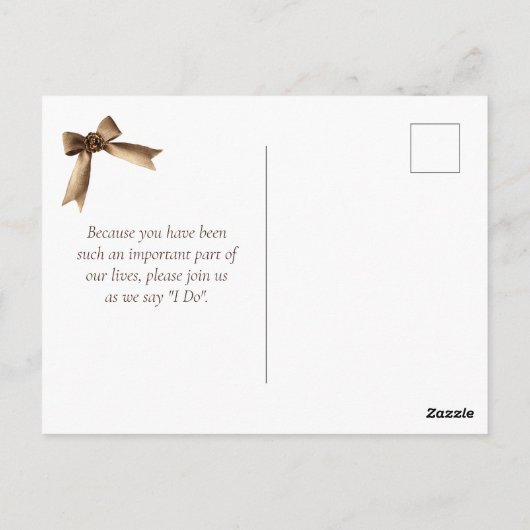 Rustic Burlap Photo Save the Date Briefkaart (Achterkant)