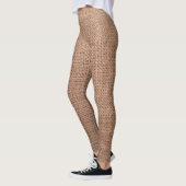 Rustic Burlap Print Patroon Leggings (Links)