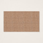 Rustic Burlap Print Wedding Drink Ticket Visitekaartjes (Achterkant)