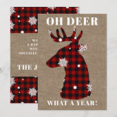 Rustic Burlap Pset Snowflake Oh Der Kerstmis Feestdagenkaart (Voorkant / Achterkant)