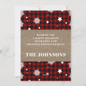 Rustic Burlap Pset Snowflake Oh Der Kerstmis Feestdagenkaart (Achterkant)