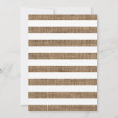 Rustic Burlap Pumpkin Herfst Kind Birthday Party Kaart (Achterkant)