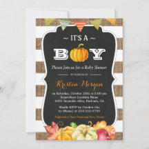 Rustic Burlap Pumpkin Het is een Baby shower van d