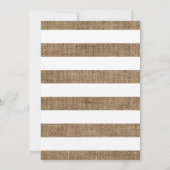 Rustic Burlap Pumpkin Het is een Baby shower van d Kaart (Achterkant)