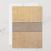 Rustic Burlap Ribbon 30th Birthday Party Kaart (Achterkant)