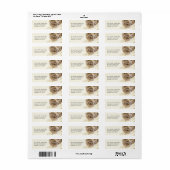 Rustic Burlap Roos Flowers Retouradres Labels (Full Sheet)