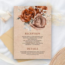 Rustic Burlap Roos Terracotta Wedding Details