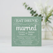 Rustic Burlap Sage Green Wedding Invitations Kaart (Staand voorkant)