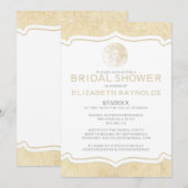 Rustic Burlap Sand Dollar Bridal Shower Kaart (Voorkant / Achterkant)