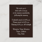 Rustic Burlap, Snowflakes & Deer Enclosure Kaart (Achterkant)