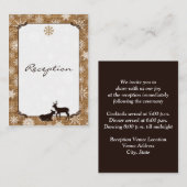 Rustic Burlap, Snowflakes & Deer Enclosure Kaart (Voorkant / Achterkant)