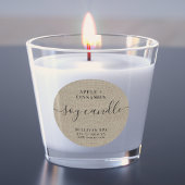 Rustic Burlap Soy Candle Label