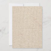 Rustic Burlap Starfish Bridal Shower Invitations Kaart (Achterkant)