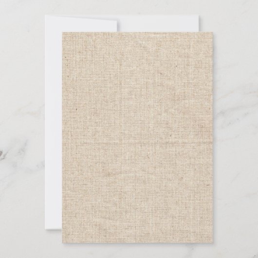 Rustic Burlap Starfish Bridal Shower Invitations Kaart (Achterkant)