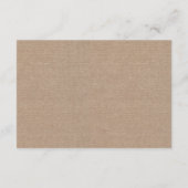 Rustic Burlap String Lights Lace Wedding Details Informatiekaartje (Achterkant)