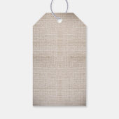 Rustic Burlap String Lights Wedding Cadeaulabel (Achterkant)