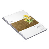 Rustic Burlap Sunflower Custom Prayer Journal Notitieboek (Rechterzijde)