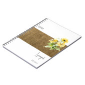 Rustic Burlap Sunflower Custom Prayer Journal Notitieboek (Linkerzijde)