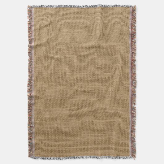Rustic Burlap Texture Deken (Voorkant Verticaal)