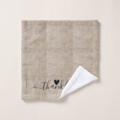 Rustic Burlap Thankful Thanksgiving Farmhouse Bad Handdoek (Wasdoekje)