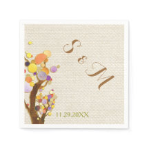 Rustic Burlap Tree Theme Wedding