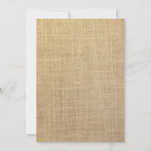 Rustic Burlap Tying the Knot Rehearsal Dinner Kaart (Achterkant)