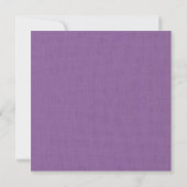Rustic Burlap Violet Paarse bruiloft Kaart (Achterkant)