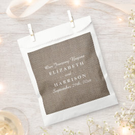 Rustic Burlap Wedding Bedankzakje