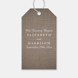 Rustic Burlap Wedding Cadeaulabel