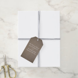 Rustic Burlap Wedding Cadeaulabel