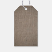 Rustic Burlap Wedding Cadeaulabel (Achterkant)