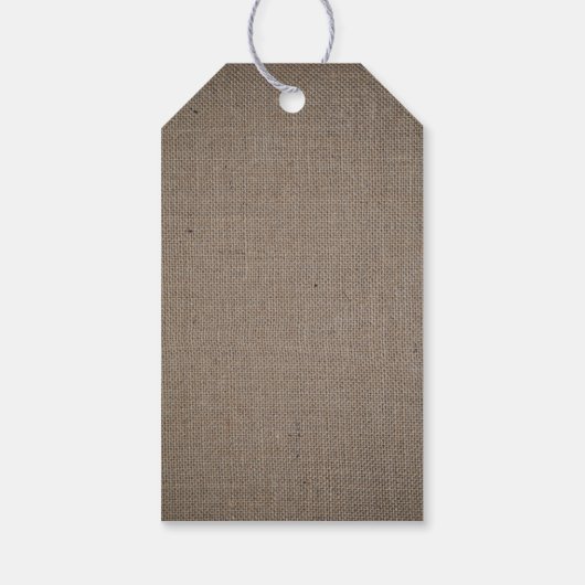 Rustic Burlap Wedding Cadeaulabel (Achterkant)