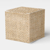 Rustic Burlap Wedding Favor Gift Box Bedankdoosjes (Voorkant Zijde)