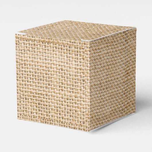 Rustic Burlap Wedding Favor Gift Box Bedankdoosjes (Voorkant Zijde)